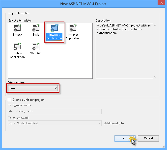 Creating a new ASP.NET MVC 4 Internet Application Creating a new ASP.NET MVC 4 Internet Application
