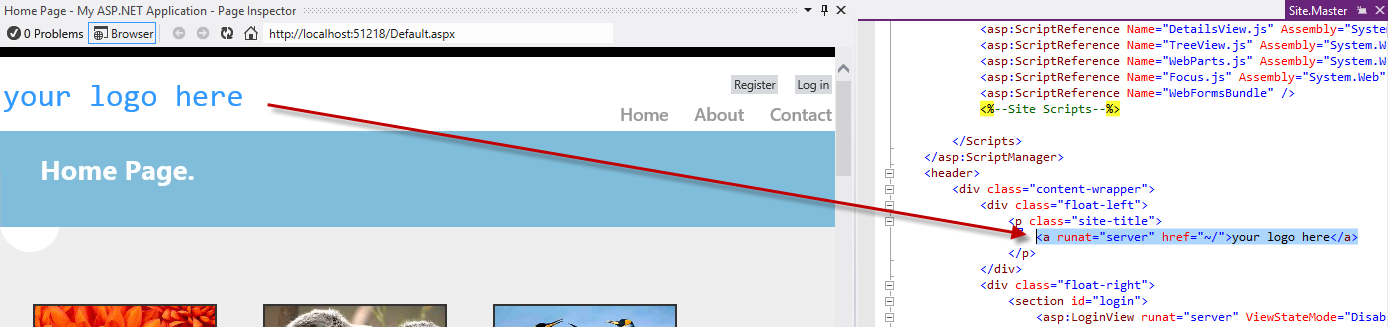 Finding the site title Finding the site title