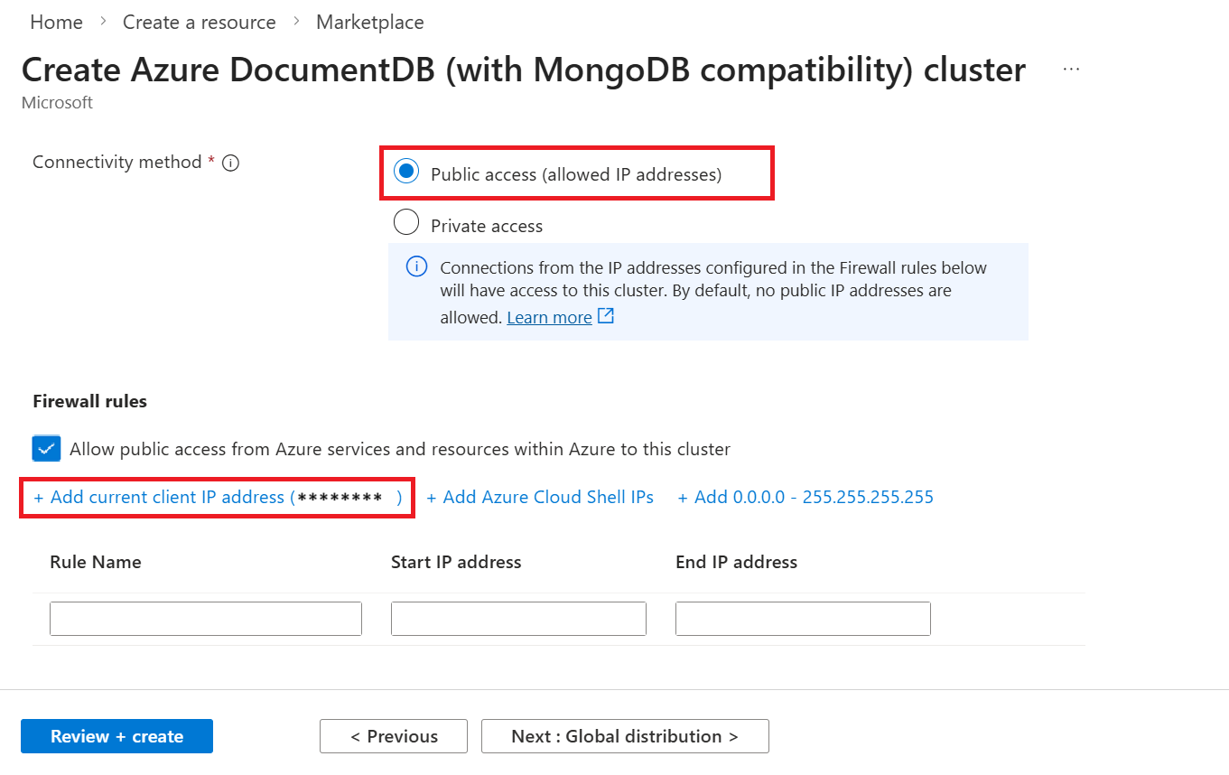 Screenshot showing network configurations.