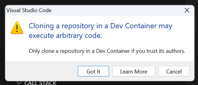Screenshot that shows cloning the repository.