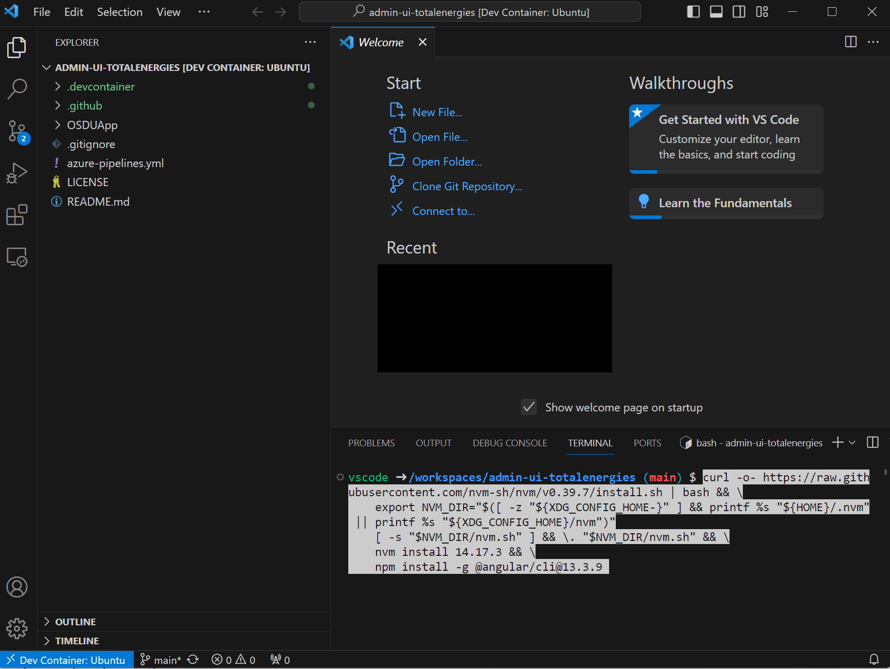 Screenshot that shows installation.