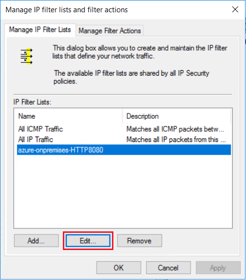 IP filter list with HTTP traffic 33