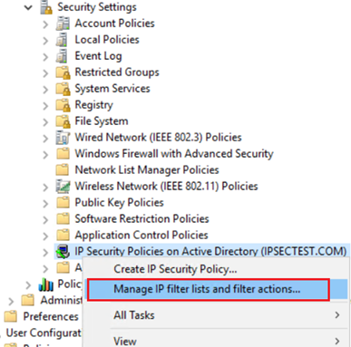 Manage IP Filter Lists and Filter Actions 15