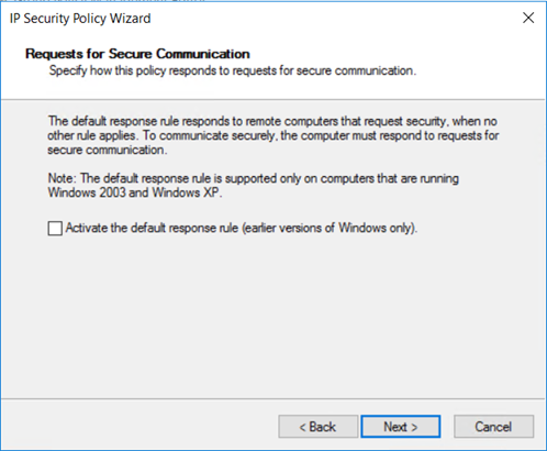IPsec policy wizard 39