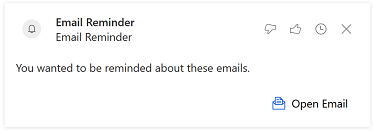 Insight card for email reminder Insight card for email reminder