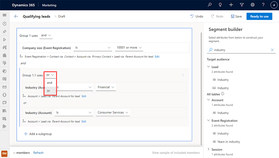 Use the or operator Use the or operator.