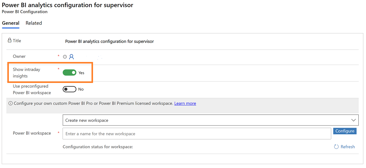 Enable display of intraday insights on Omnichannel for Customer Service app Enable display of intraday insights on Omnichannel for Customer Service app.