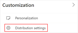 Distribution settings Distribution settings.