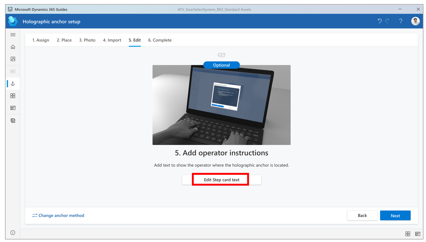 Edit Step card text button Edit Step card text button.