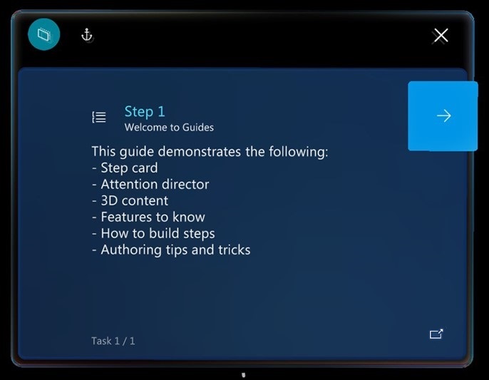 Step card with Next Step and Go Back buttons Step card with Next Step and Go Back buttons.