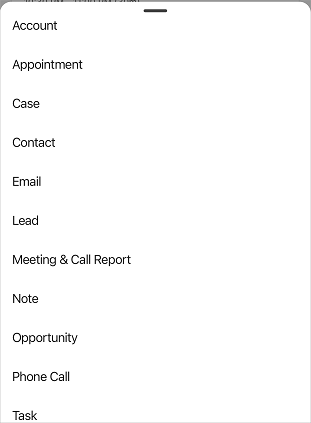 Select a table from the list Select a table from the list.