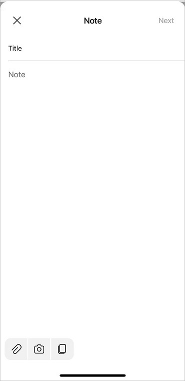 Note form Note form.