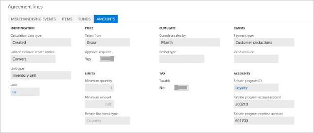 Trade allowance agreement lines Trade allowance agreement lines.
