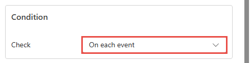 Screenshot that shows the Add rule pane with the condition selected.