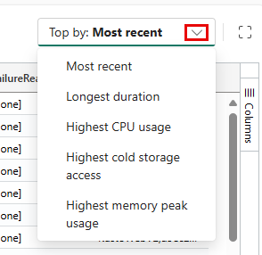 Screenshot of queries menu to see percentage of queries completed.