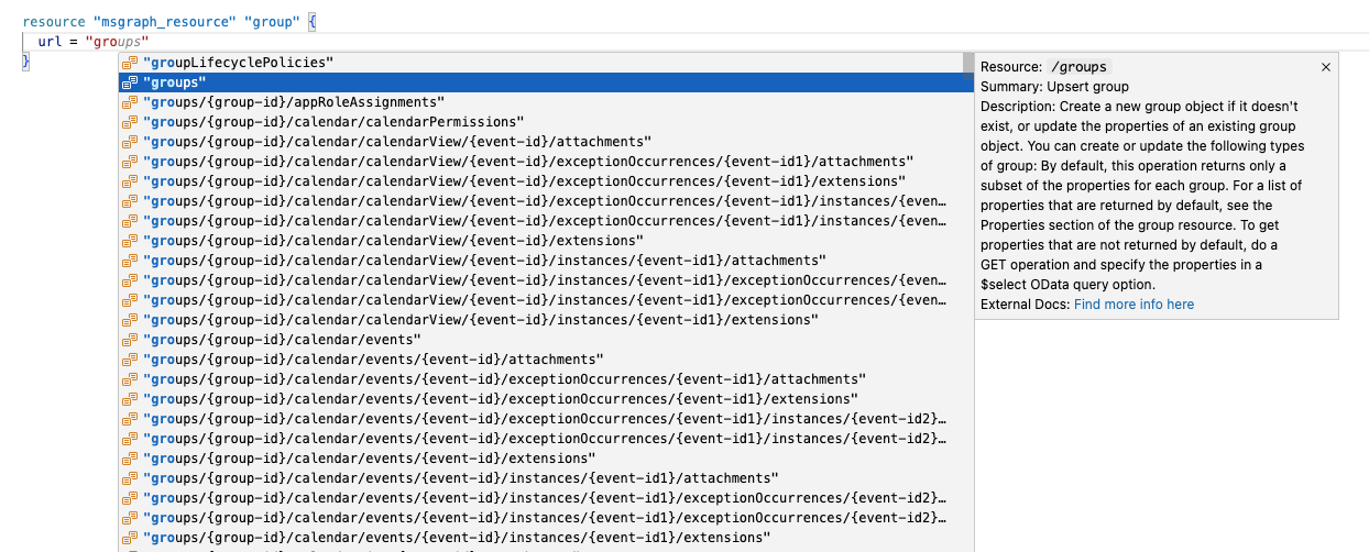 Terraform file authoring example