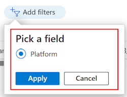 Screenshot that shows the filtered list of assignment filters by platform in Microsoft Intune.