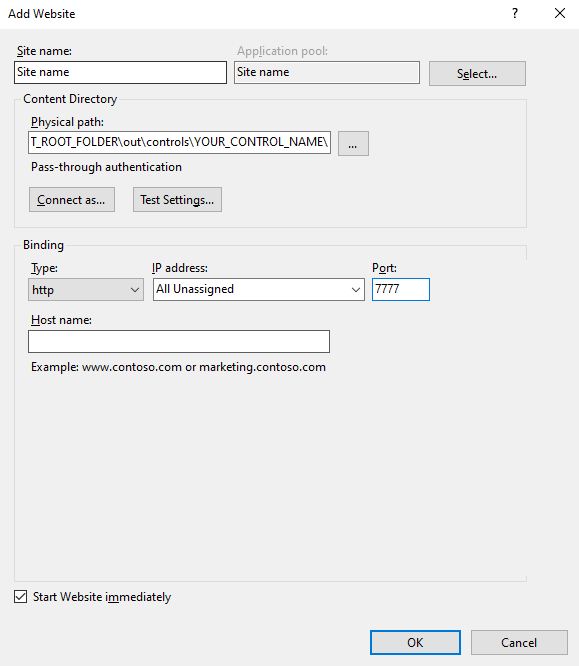 IIS website IIS website.