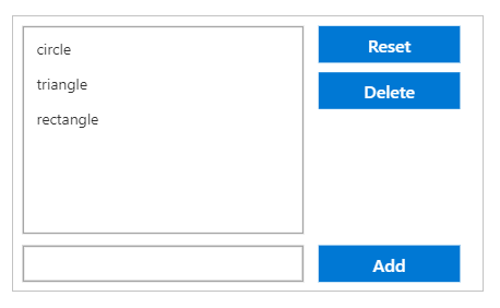 All controls with delete button All controls with delete button.