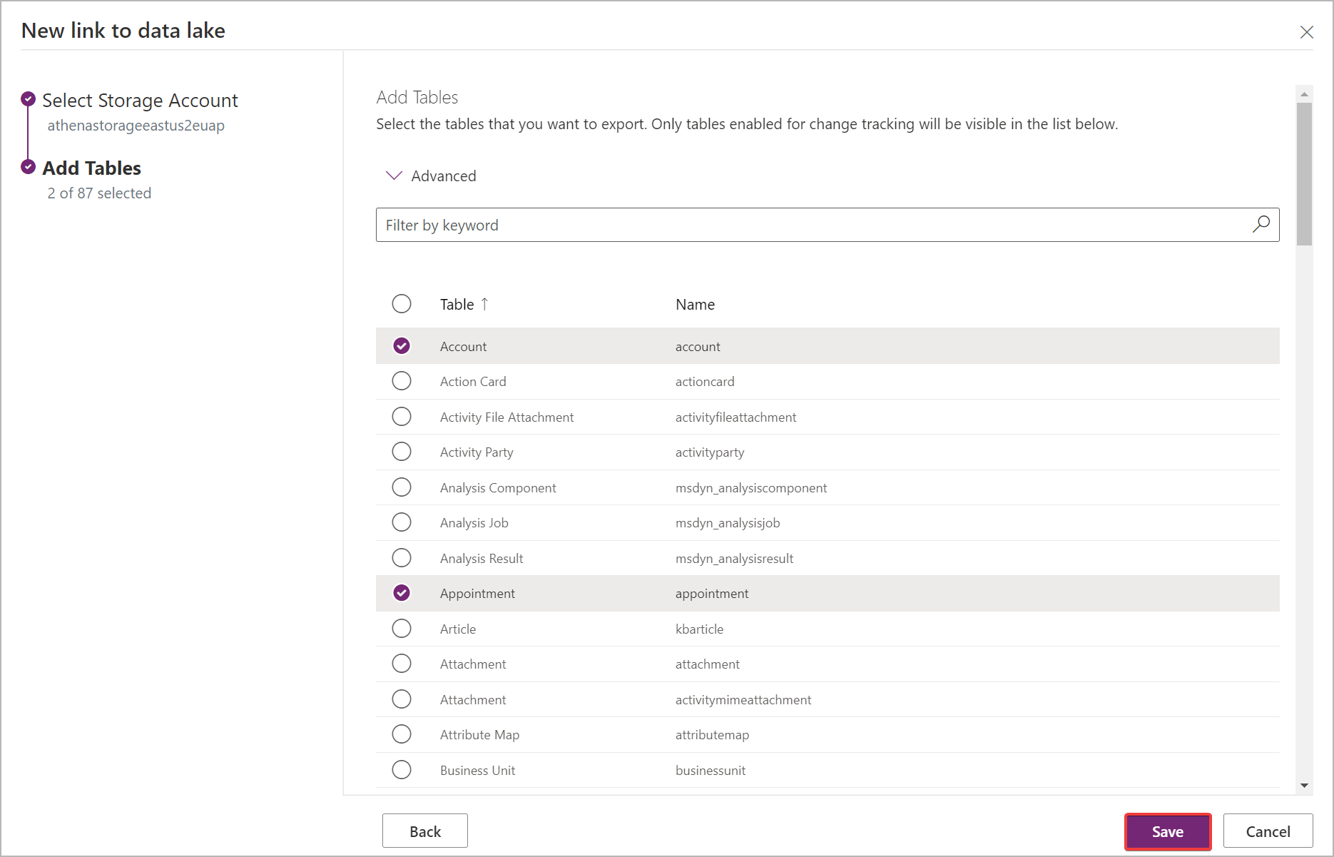 Add tables Add tables.