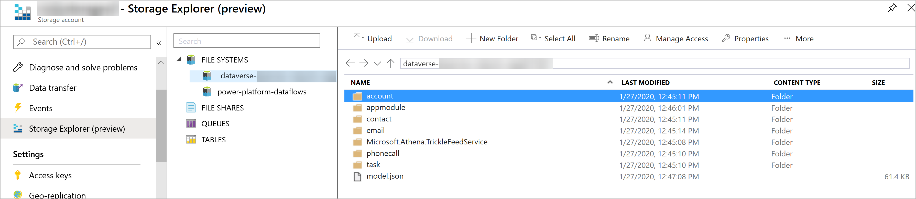 Table data in the data lake Table data in the data lake.
