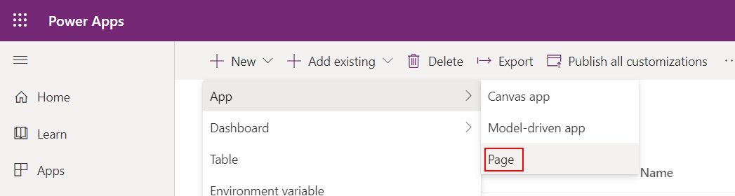 Solutions area create new page Solutions area create new page
