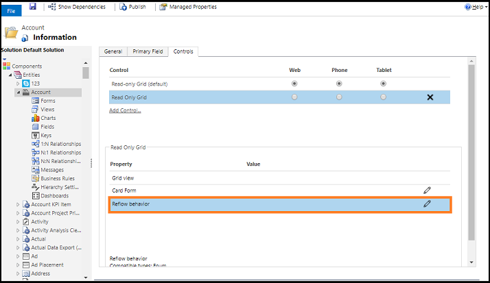 Edit Reflow behavior Edit Reflow behavior.