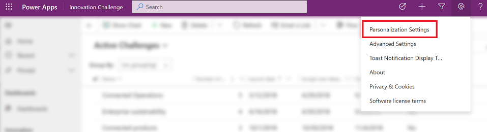 Personalization settings Personalization settings.