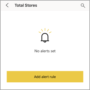 Screenshot of the Add alert rule screen showing no alerts set.