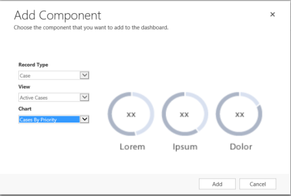 Add a doughnut chart component. Add a doughnut chart component.