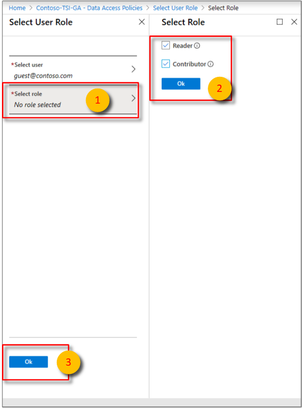 Confirm the role choice