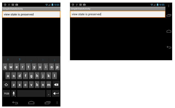 View state is preserved across portrait and landscape modes