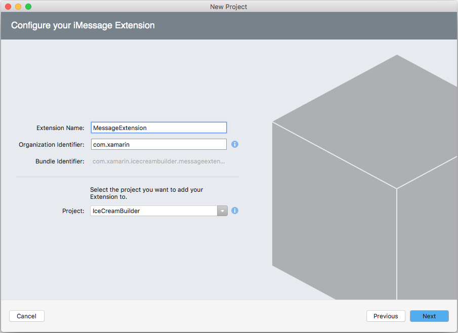 Enter an Extension Name