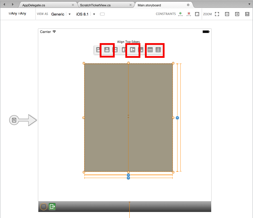 Centering and adding Constraints