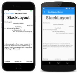 StackLayout Example StackLayout Example