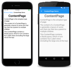 ContentPage Example ContentPage Example