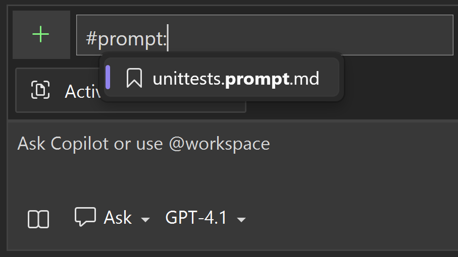 Attaching a prompt file to your prompt